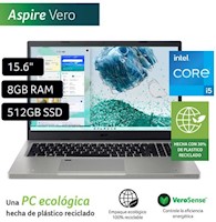 Laptop Aspire Vero CI5 1155G7 8GB 512GB SSD 15.6" FHD IPS W11